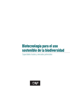 Biotecnología para el uso sostenible de la biodiversidad - Inicio
