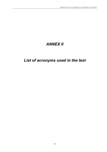 ANNEX II List of acronyms used in the text