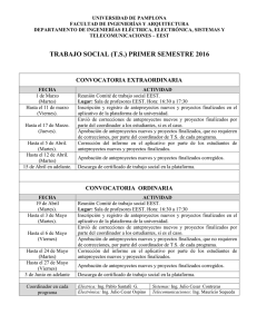 TRABAJO SOCIAL (T.S.) PRIMER SEMESTRE 2016