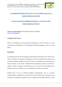 La morfogénesis evolutiva: un camino hacia la desmaterialización