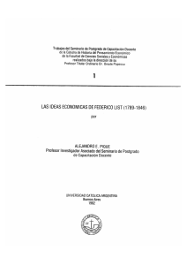 Las ideas económicas de Federico List (1789-1846)