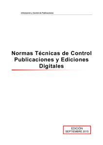 Normas Técnicas de Control Publicaciones y Ediciones Digitales