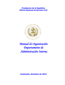 Manual de Organización Departamento de Administración Interna
