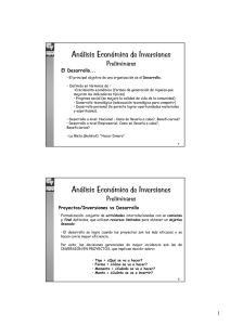 Análisis Económico de Inversiones Análisis