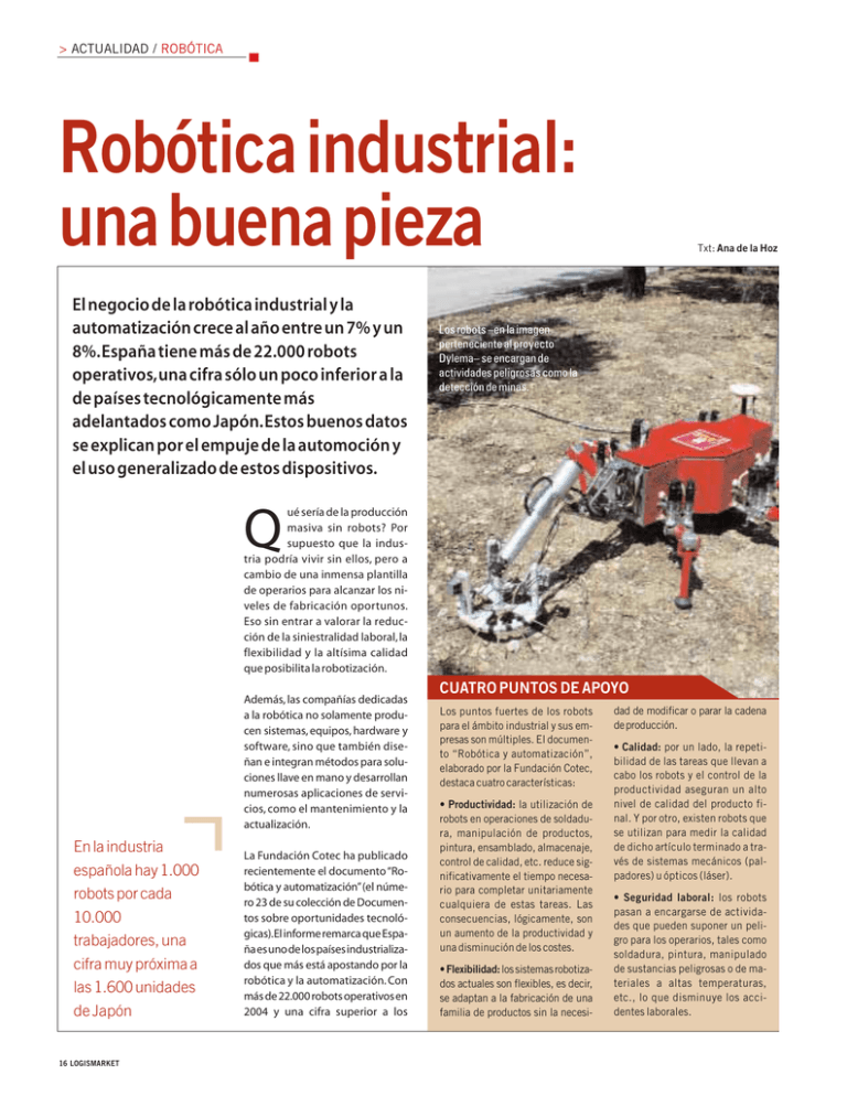 Robótica Industrial: Una Buena Pieza