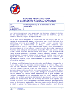 Reporte RG65 - Vela Radiocontrolada Chile
