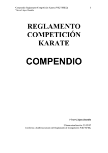 Compendio Reglamento Competición Karate