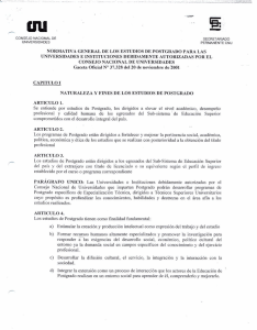 Normativa General del CNU para las Universidades