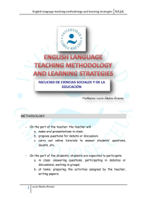 English language teaching methodology and learning