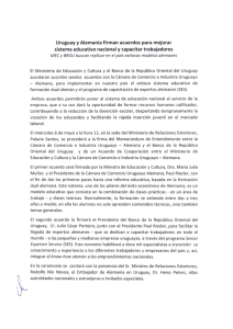 Uruguay y Alemania firman acuerdos para mejorar sistema