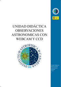 unidad didáctica observaciones astronomicas con webcam y ccd