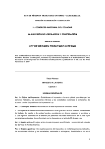 ley de régimen tributario interno