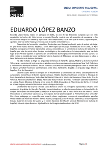 eduardo lópez banzo - Centro Nacional de Difusión Musical