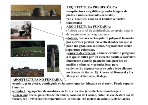 Esquema arquitectura prehistórica y megalítica