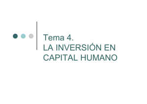 Tema 3 La inversión en capital humano