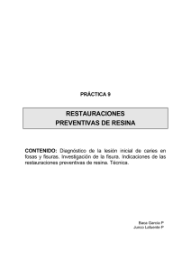 RESTAURACIONES PREVENTIVAS DE RESINA