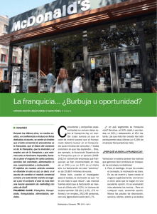 La franquicia… ¿Burbuja u oportunidad?