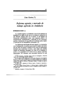 Reforma agraria y mercado de trabajo agrícola en Andalucía