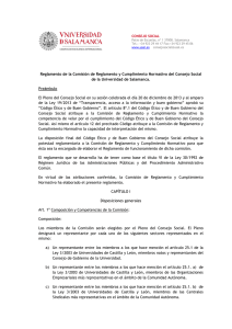 Reglamento de la Comisión de Reglamento y Cumplimiento