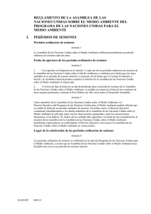 reglamento de la asamblea de las naciones unidas sobre el