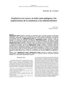 Staphylococcus aureus, su éxito como patógeno y las