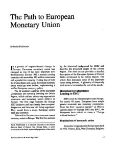 The Path to European - Federal Reserve Bank of Kansas City