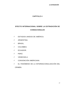 efecto internacional sobre la extradición de