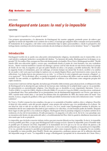 Kierkegaard ante Lacan: lo real y lo imposible