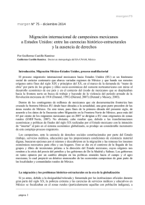 Migración internacional de campesinos mexicanos a Estados Unidos