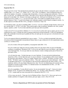 www.sosevents.org Esquema Diez: Fe "El justo por la fe vivirá." Esta