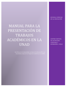 manual para la presentación de trabajos académicos