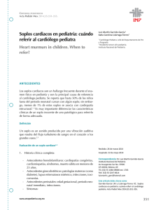 Soplos cardiacos en pediatría: cuándo referir al