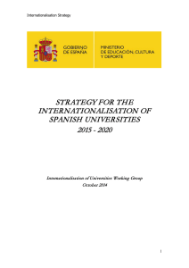 strategy for the internationalisation of spanish universities 2015