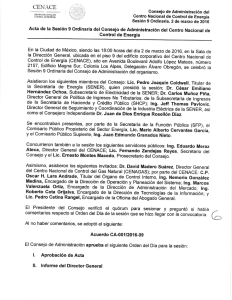 Page 1 CENACE cENTRo nAcon AL DE CONTROL DE ENERGIA