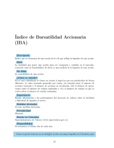 Índice de Bursatilidad Accionaria (IBA)