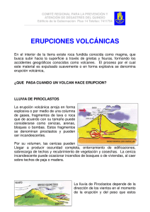 erupciones volcánicas - Gobernación del Quindio