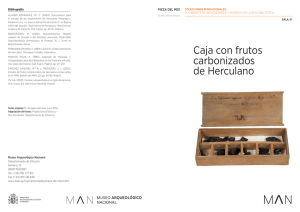 Caja con frutos carbonizados de Herculano