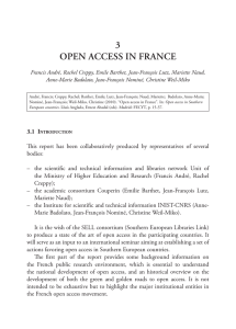 3 Open access in France