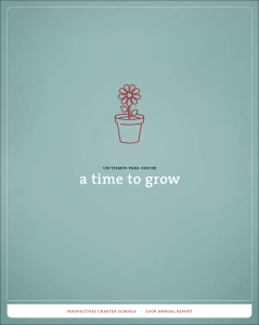 a time to grow - Perspectives Charter School