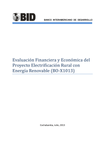 Evaluación Financiera y Económica del Proyecto Electrificación