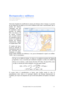 Hectopascales y milibares - Universidad de Salamanca