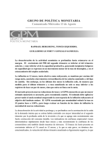 Comunicado de Prensa GPM Agosto 2014
