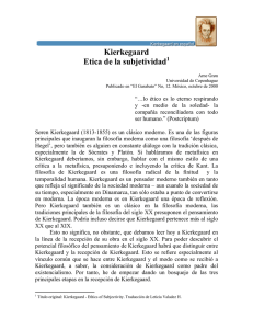 Kierkegaard Etica de la subjetividad