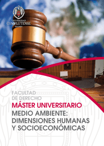 MÁSTER UNIVERSITARIO MEDIO AMBIENTE: DIMENSIONES