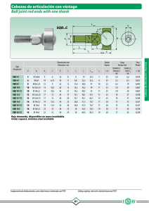 Cabezas de articulación con vástago Ball joint rod ends with one