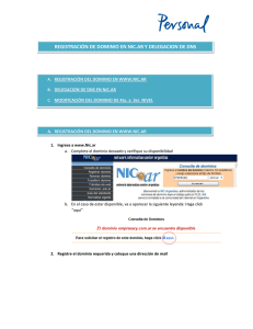 registración de dominio en nic.ar y delegacion de dns