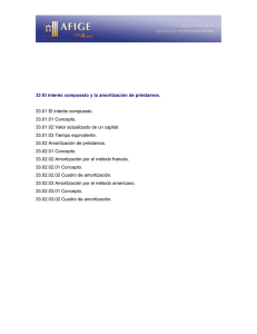 33 El interés compuesto y la amortización de préstamos