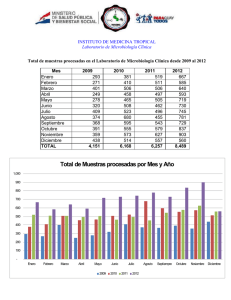 Total de Muestras procesadas por Mes y Año