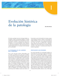 Evolución histórica de la patología Evolución histórica de la patología