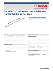 DCN-MICS/L Micrófono enchufable con varilla flexible corta/larga